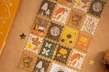 Load image into Gallery viewer, Autumn Leaves and Stamps Clear Stickers