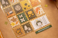 Load image into Gallery viewer, Autumn Leaves and Stamps Clear Stickers