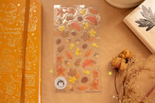 Load image into Gallery viewer, Autumn Leaves and Stamps Clear Stickers