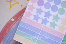 Load image into Gallery viewer, Rainbow Pastel Grid Sticker Sheet