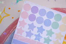 Load image into Gallery viewer, Rainbow Pastel Grid Sticker Sheet