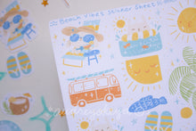 Load image into Gallery viewer, Beach Vibes Summer Sticker Sheet
