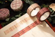 Load image into Gallery viewer, Gingham Holiday Red Washi Tapes