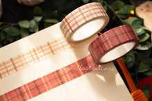 Load image into Gallery viewer, Gingham Holiday Red Washi Tapes