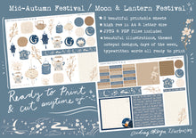 Load image into Gallery viewer, Mid Autumn Festival, Moon, & Lantern Festival Bullet Journaling Printable Sheet