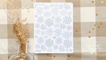 Load image into Gallery viewer, Die-cut Daisies Sticker Sheet in Powder Blue Color