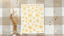 Load image into Gallery viewer, Die-cut Daisies Sticker Sheet in Yellow Color