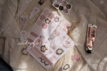 Load image into Gallery viewer, Dusty Rose Sticker Sheets & Washi / Circle Stickers - 2 Diff Kinds!
