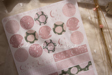 Load image into Gallery viewer, Dusty Rose Sticker Sheets & Washi / Circle Stickers - 2 Diff Kinds!