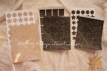 Load image into Gallery viewer, Aesthetic Kraft Stars | Map Stamps | Map stars Textures Sticker Sheets - 3 Diff Kinds!