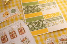 Load image into Gallery viewer, Tea Drinks Lemon Sticker Sheets| Yellow Green Washi Strips Sticker Sheets - 2 Diff Kinds!