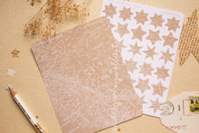 Load image into Gallery viewer, Aesthetic Kraft Stars | Map Stamps | Map stars Textures Sticker Sheets - 3 Diff Kinds!