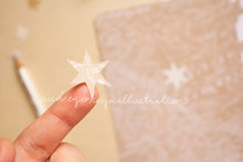Load image into Gallery viewer, Aesthetic Kraft Stars | Map Stamps | Map stars Textures Sticker Sheets - 3 Diff Kinds!