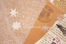 Load image into Gallery viewer, Aesthetic Kraft Stars | Map Stamps | Map stars Textures Sticker Sheets - 3 Diff Kinds!