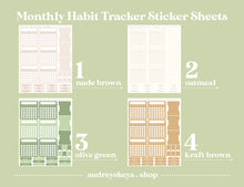 Load image into Gallery viewer, Monthly Habit Tracker Sticker Sheets | 13 Different Colors