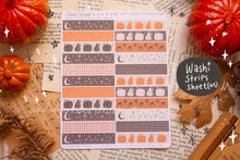 Load image into Gallery viewer, Spooky Autumn Halloween Sticker Sheets, Sticker Flakes, Washi Strips