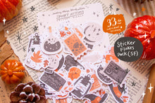 Load image into Gallery viewer, Spooky Autumn Halloween Sticker Sheets, Sticker Flakes, Washi Strips
