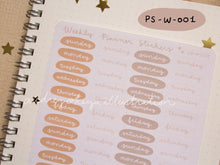 Load image into Gallery viewer, Planner Weekly Sticker Sheets - 10 Diff Kinds!
