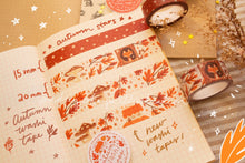 Load image into Gallery viewer, Autumn and Autumn Stars Washi Tape