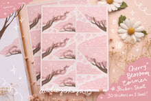 Load image into Gallery viewer, Cherry Blossom Sakura Corners Sticker Sheet