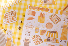 Load image into Gallery viewer, Bakery Sticker Sheets | Yellow Circles Washi & Stars Sticker Sheet - 2 Diff Kinds!