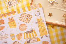 Load image into Gallery viewer, Bakery Sticker Sheets | Yellow Circles Washi & Stars Sticker Sheet - 2 Diff Kinds!