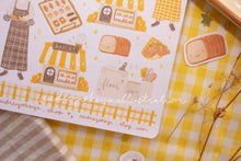 Load image into Gallery viewer, Bakery Sticker Sheets | Yellow Circles Washi & Stars Sticker Sheet - 2 Diff Kinds!