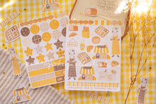 Load image into Gallery viewer, Bakery Sticker Sheets | Yellow Circles Washi & Stars Sticker Sheet - 2 Diff Kinds!