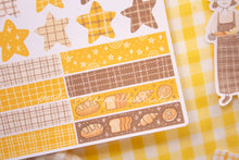 Load image into Gallery viewer, Bakery Sticker Sheets | Yellow Circles Washi & Stars Sticker Sheet - 2 Diff Kinds!