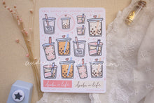 Load image into Gallery viewer, Boba Bubble Tea Sticker Sheet