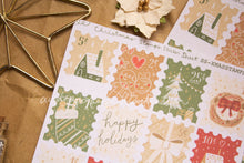 Load image into Gallery viewer, Christmas Holiday Stamps Sticker Sheet