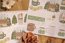 Load image into Gallery viewer, Bear Cafe Sticker Sheet