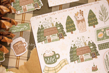 Load image into Gallery viewer, Bear Cafe Sticker Sheet