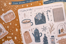 Load image into Gallery viewer, Calm Winter Holiday Christmas Sticker Sheets
