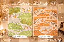 Load image into Gallery viewer, Autumn Corner Sticker Sheet | Grove Corner Sticker Sheet