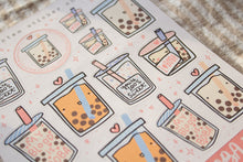 Load image into Gallery viewer, Boba Bubble Tea Sticker Sheet