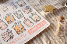 Load image into Gallery viewer, Boba Bubble Tea Sticker Sheet