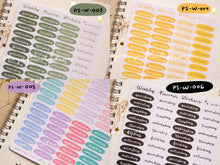 Load image into Gallery viewer, Planner Weekly Sticker Sheets - 10 Diff Kinds!