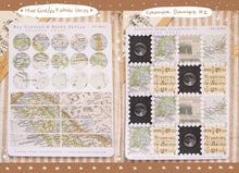 Load image into Gallery viewer, Ephemera Stamps & Maps Sticker Sheets