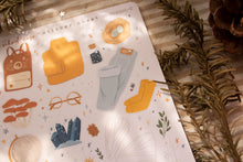 Load image into Gallery viewer, School Days Autumn Sticker Sheet / BW Sticker Sheet