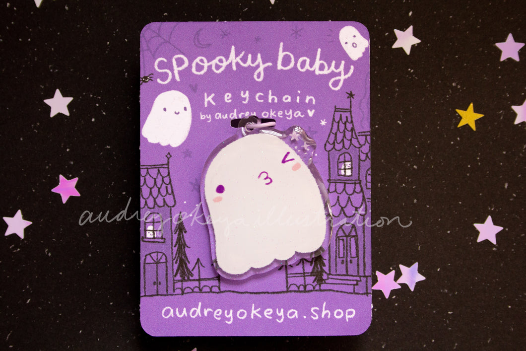Ghost Spooky Baby Keychain