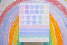 Load image into Gallery viewer, Rainbow Pastel Grid Sticker Sheet
