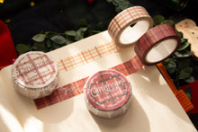 Load image into Gallery viewer, Gingham Holiday Red Washi Tapes
