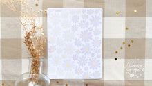 Load image into Gallery viewer, Die-cut Daisies Sticker Sheet in Light Pastel Purple Color
