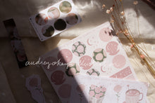 Load image into Gallery viewer, Dusty Rose Sticker Sheets &amp; Washi / Circle Stickers - 2 Diff Kinds!
