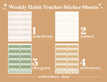 Load image into Gallery viewer, Weekly Habit Tracker Sticker Sheets | 13 Different Colors
