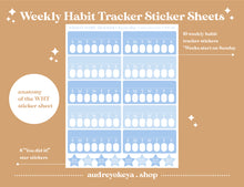 Load image into Gallery viewer, Weekly Habit Tracker Sticker Sheets | 13 Different Colors
