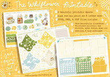 Load image into Gallery viewer, Wildflower Dreams Printable Pages | Stickers, Memos, Tiny Envelopes
