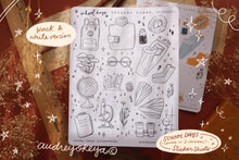 Load image into Gallery viewer, School Days Autumn Sticker Sheet / BW Sticker Sheet
