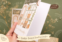 Load image into Gallery viewer, Bear &amp; Bunny Boba Greeting Card
